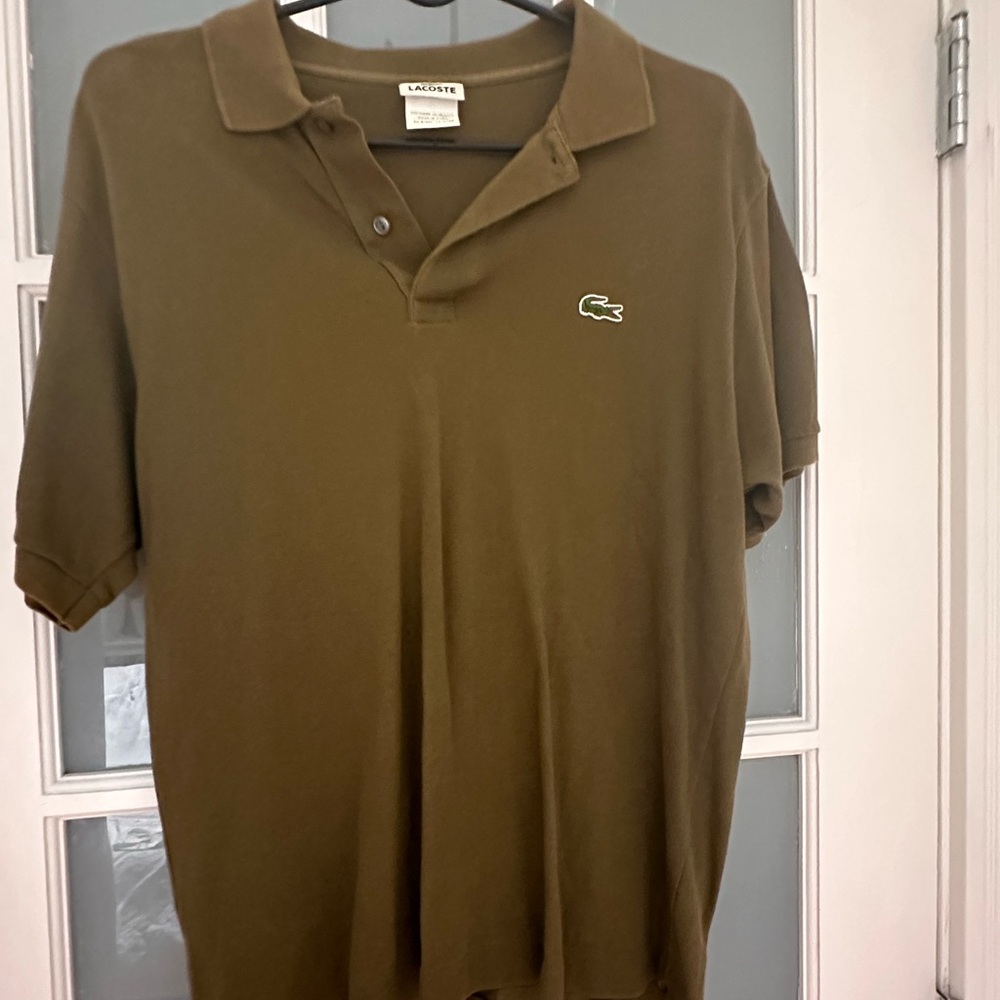 Lacoste Vintage Men's Olive Green Polo Shirt